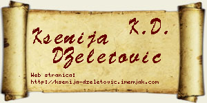 Ksenija DŽeletović vizit kartica